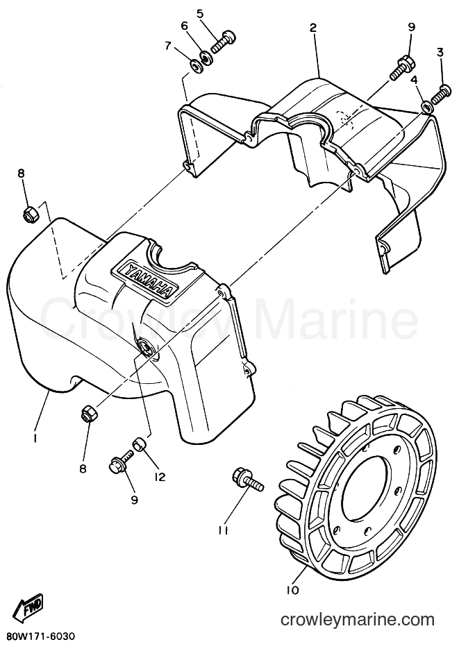 1992 Snowmobile BR250 - BR250 (89B1) [020] - AIR SHROUD & FAN