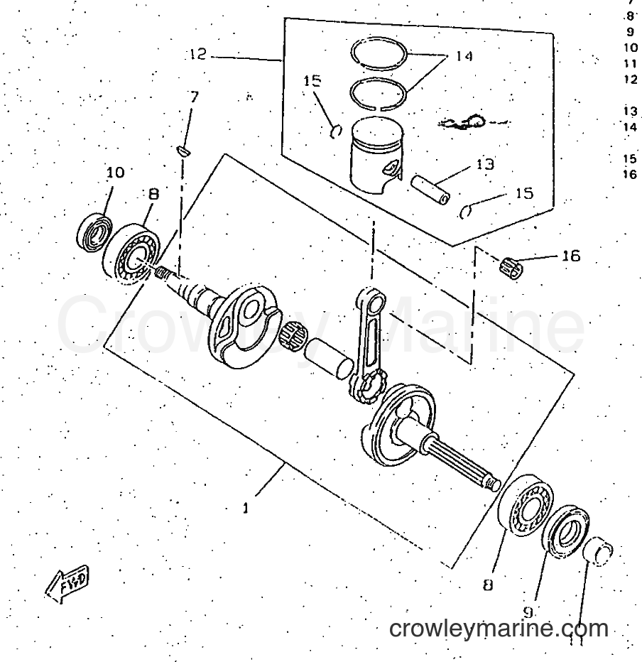 1997 Scooter CW50RSP - CW50RSP (4UR7) [999] - CRANKSHAFT & PISTON