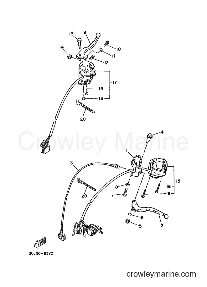 Yamaha Motors XV250S (3DN6) [010] - HANDLE SWITCH & LEVER