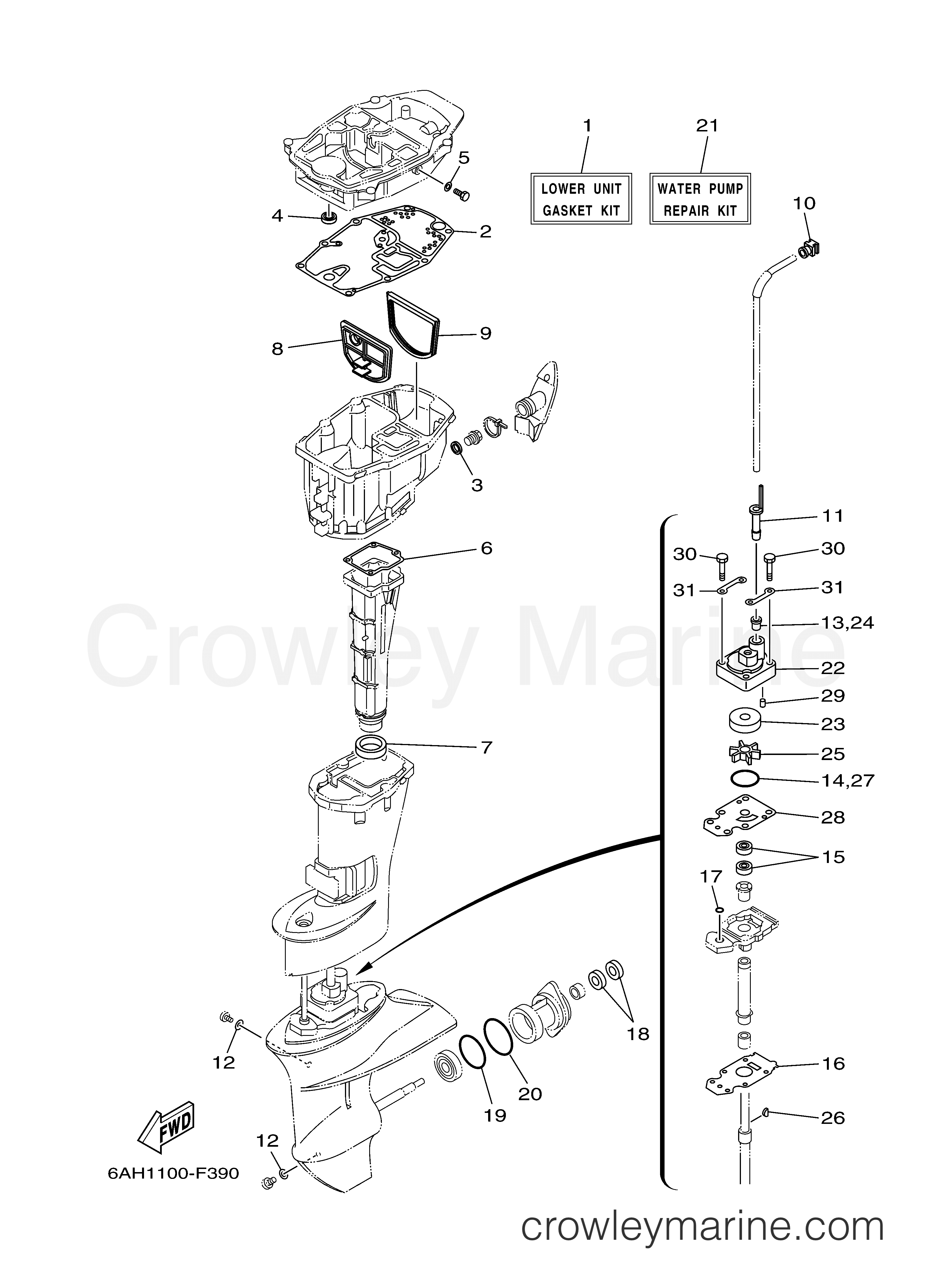 Yamaha Motors F15CMSH - REPAIR KIT 3