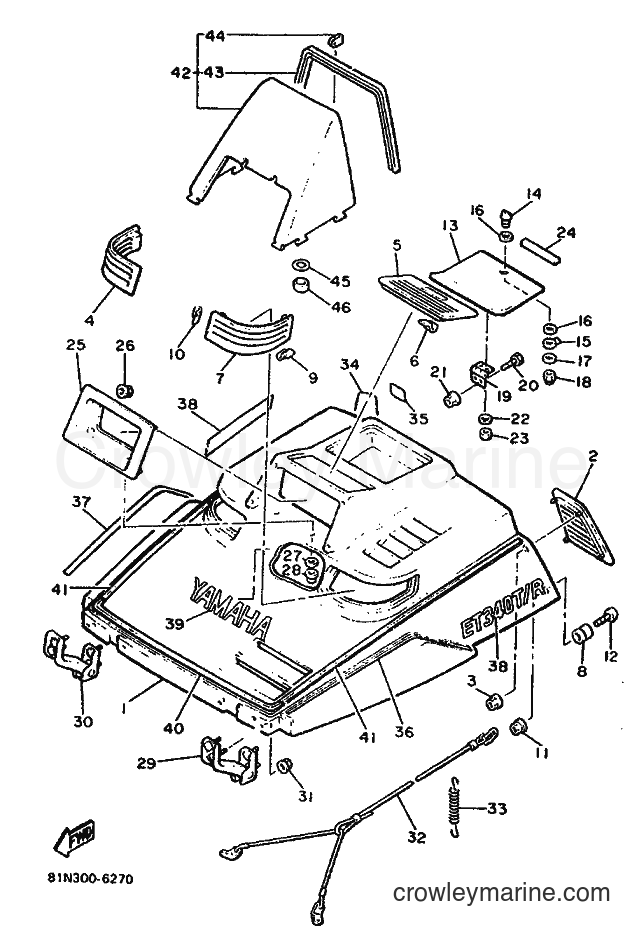 1996 Snowmobile ET340TRK - ET340TRK (81N) [999] - SHROUD & WINDSHIELD