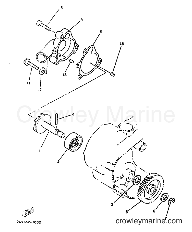 1987 Scooter TZR75 - TZR75 (2UV) [999] - WATER PUMP
