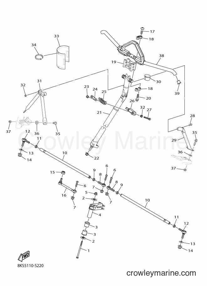 Yamaha Motors SRV10MS62 (8KT4) [010] - STEERING