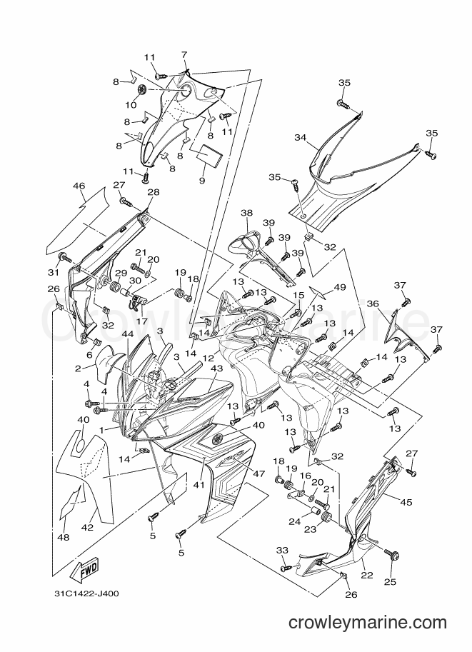 2010 Scooter T115SE - T115SE (31C2) [010] - LEG SHIELD 2