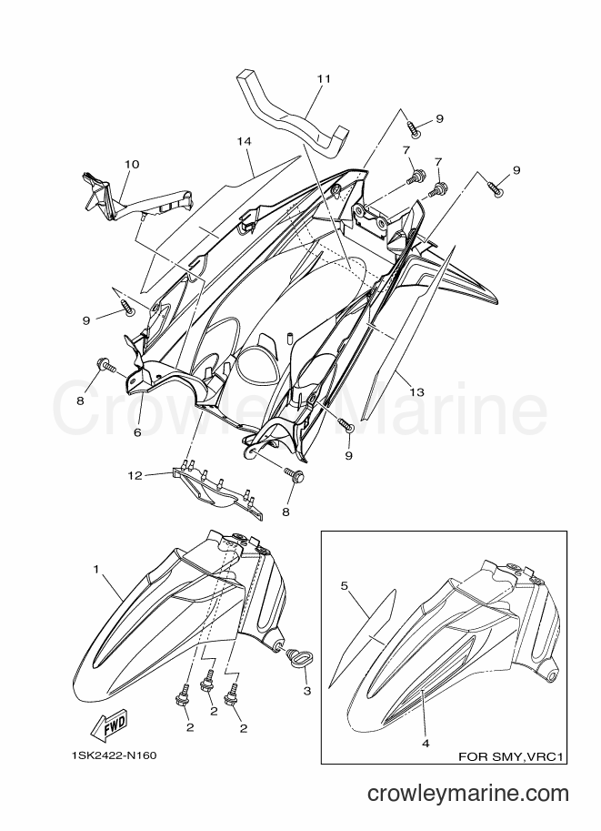 2014 Scooter AL125FC - AL125FC (1SK2) [010] - FENDER