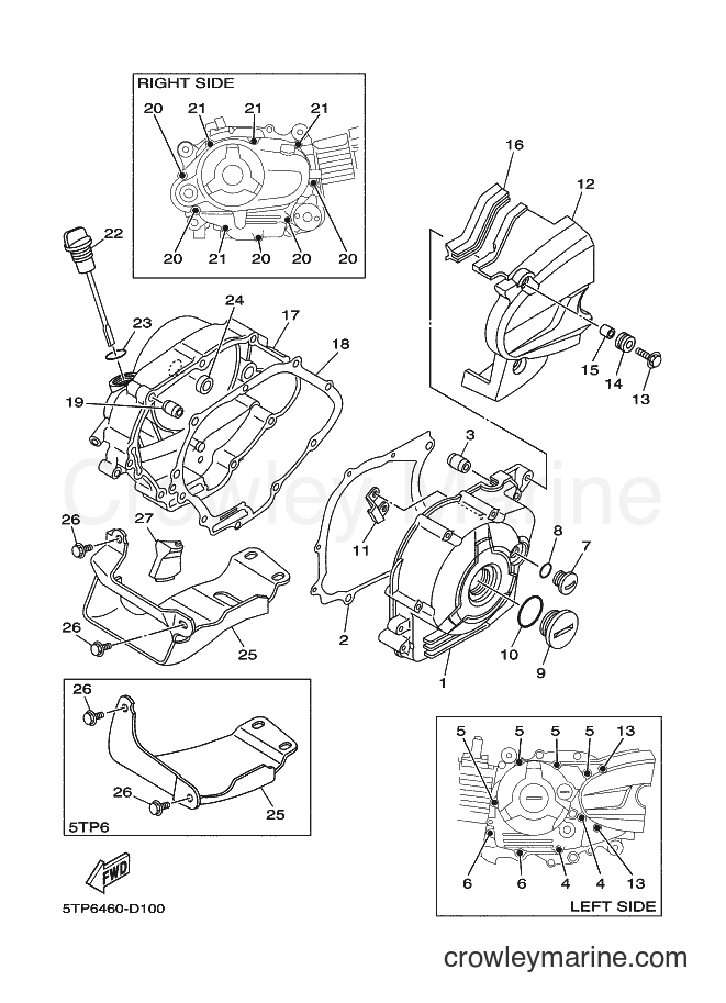 2005 Scooter T110SE - T110SE (5TP6) [010] - CRANKCASE COVER 1