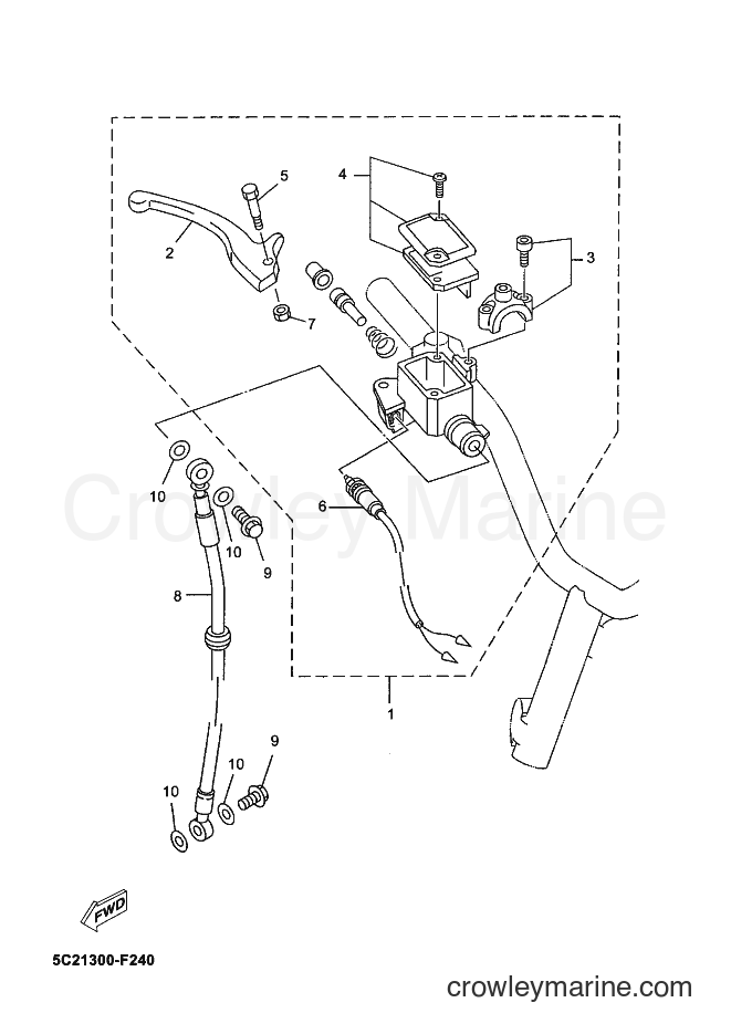 Yamaha Motors YN50 (5C2J) [010] - FRONT MASTER CYLINDER