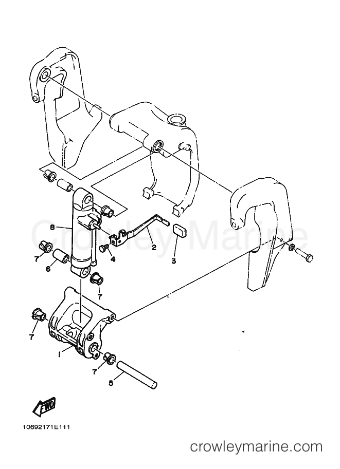 Yamaha Motors E-75D (6920) [010] - BRACKET 2