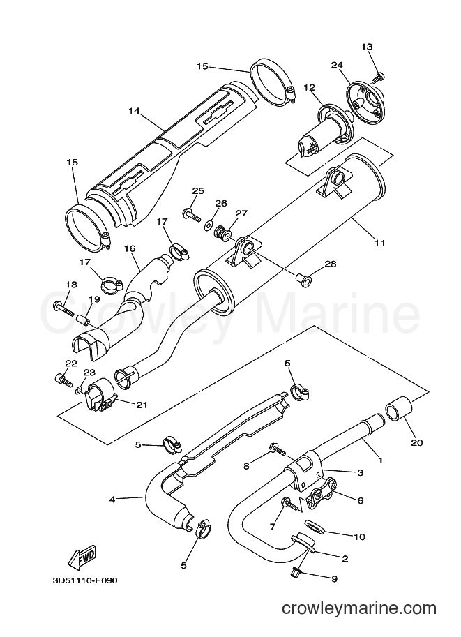 2007 ATV YFM350AS - YFM350AS (3D55) [010] - EXHAUST