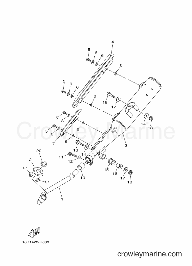 2009 Scooter T110LE - T110LE (16S2) [010] - EXHAUST