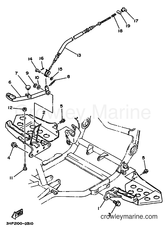 1995 ATV YFM350ER - YFM350ER (3HPD) [010] - STAND & FOOTREST