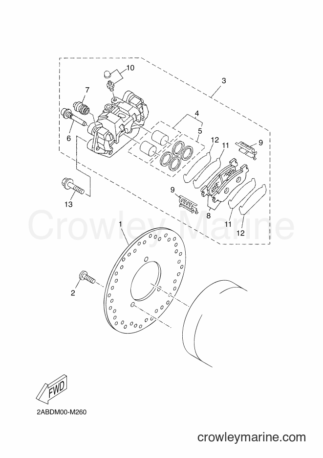 2017 Scooter YP125RA - YP125RA (2DMD) [010] - REAR BRAKE CALIPER