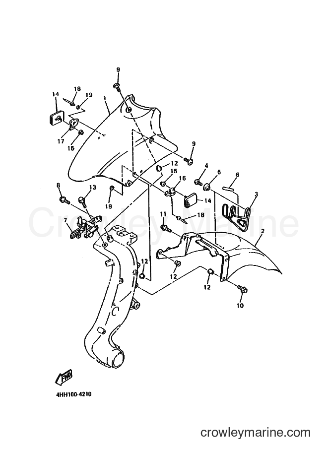 Yamaha Motors GTS1000A (4HH6) [010] - FRONT FENDER