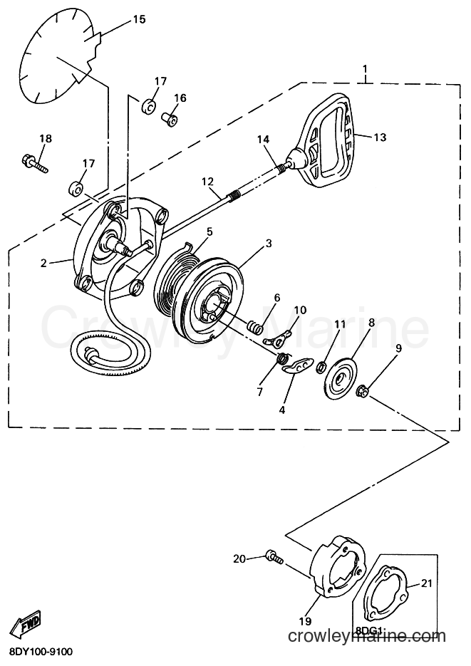 1999 Snowmobile VX600DX - VX600DX (8DG1) [020] - STARTER
