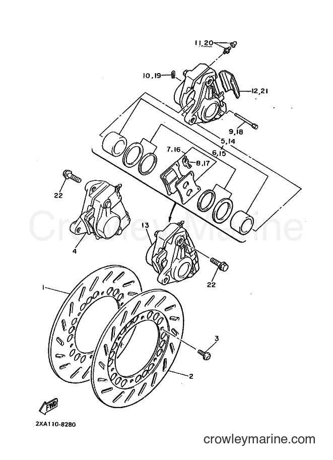 1991 Street Bike YX600 - YX600 (3LT7) [010] - FRONT BRAKE CALIPER