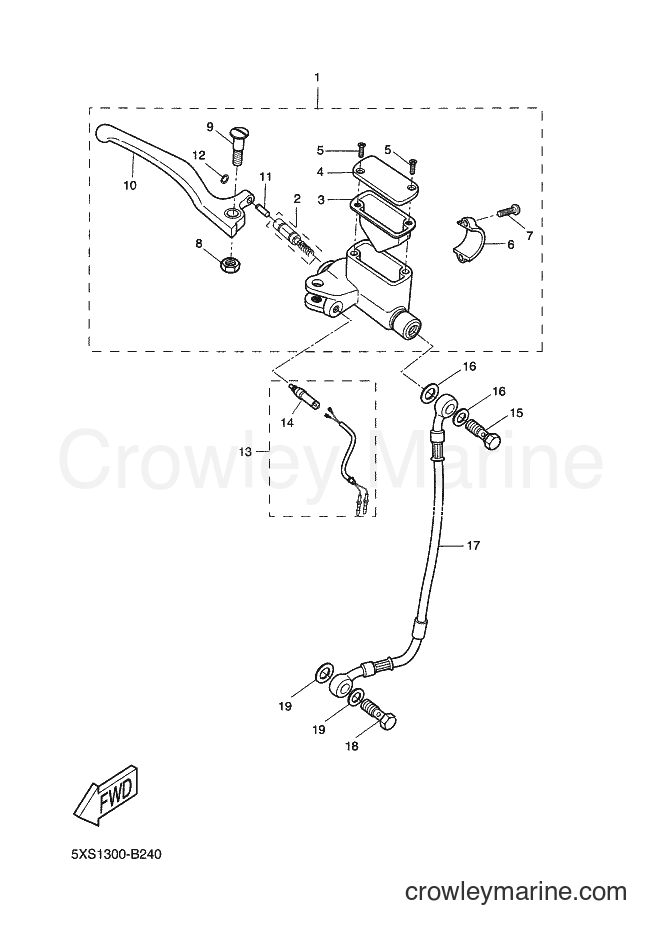 2003 Scooter YH50 - YH50 (5XS1) [020] - FRONT MASTER CYLINDER