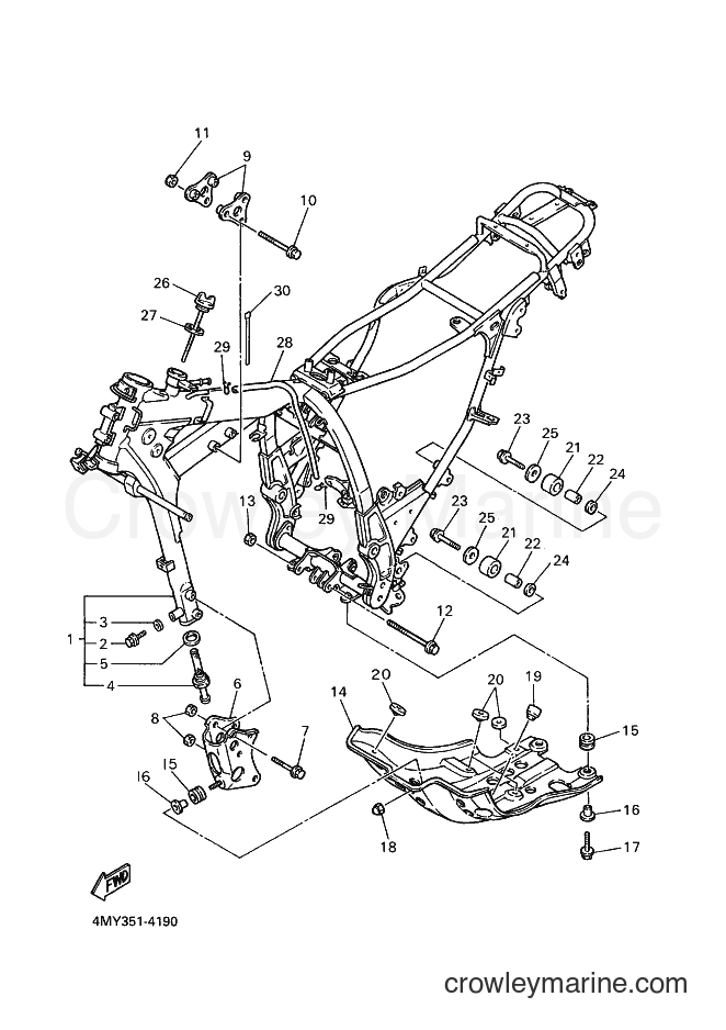 1996 Dirt Bike XTZ660 - XTZ660 (4MY3) [070] - FRAME