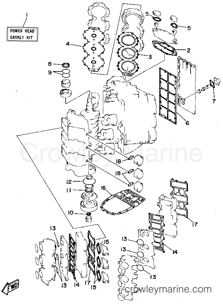 Yamaha Motors L250TXRT - REPAIR KIT 1
