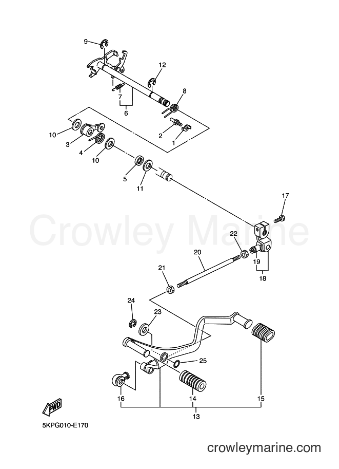 Yamaha Motors XVS400C (35CD) [010] - SHIFT SHAFT
