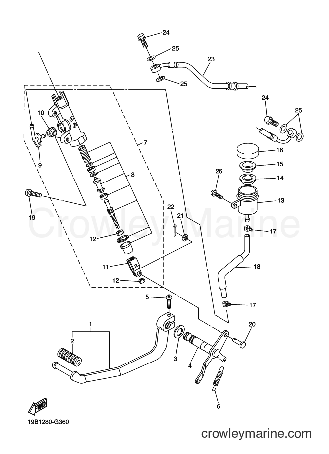Yamaha Motors FZ6-SHG (4S8E) [010] - REAR MASTER CYLINDER