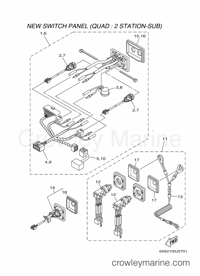 Yamaha Motors STOP (6X62) [100] - SWITCH & PANEL 13 (QUAD)