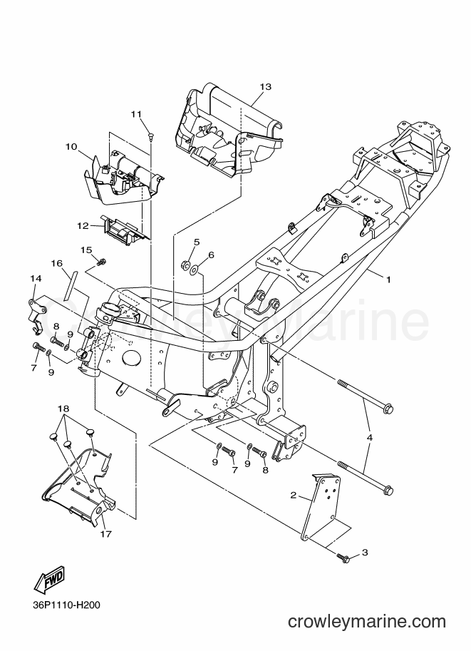 2009 Street Bike XJ6F - XJ6F (36P6) [010] - FRAME