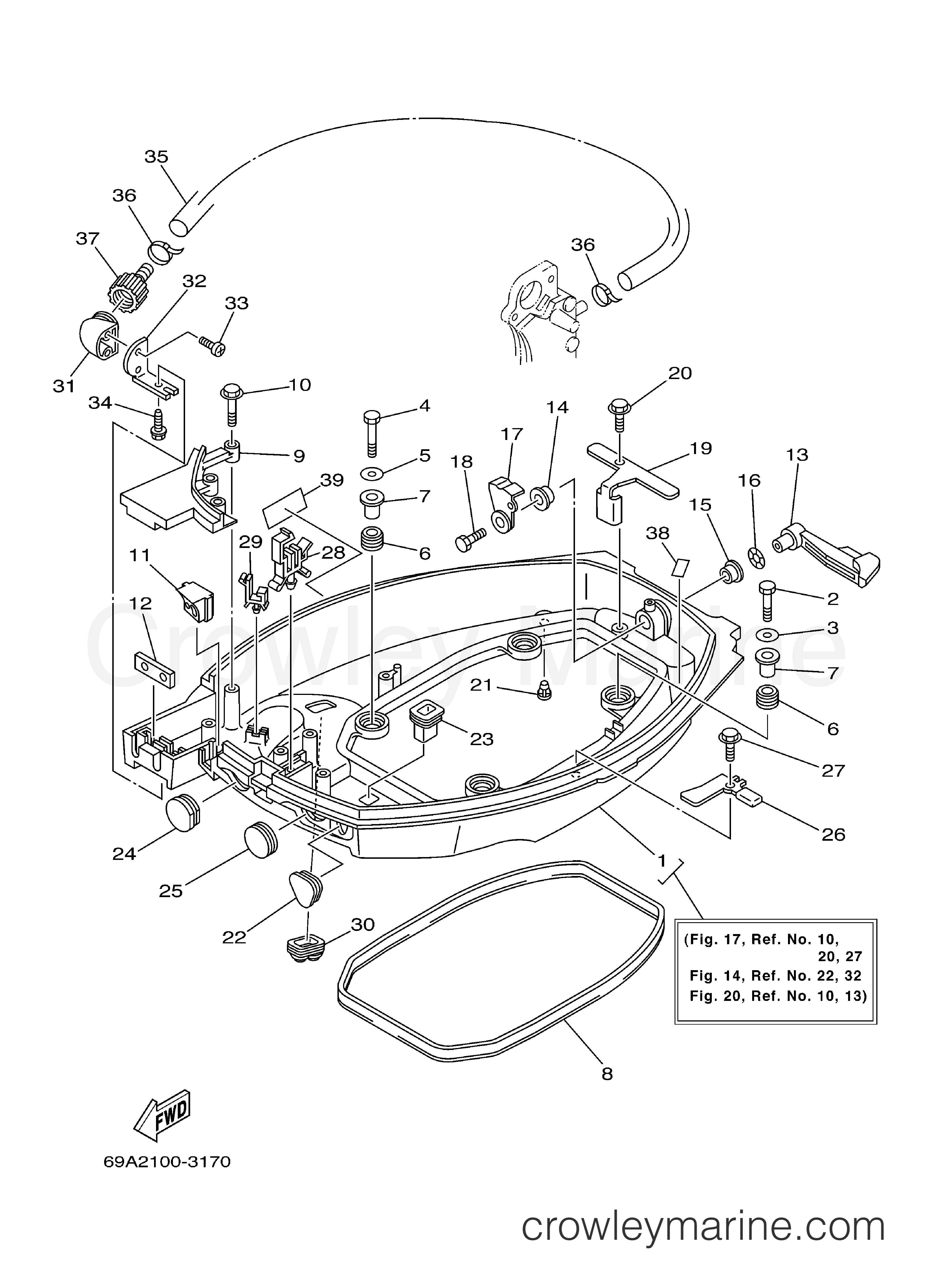 Yamaha Motors F15PLRB - BOTTOM COWLING