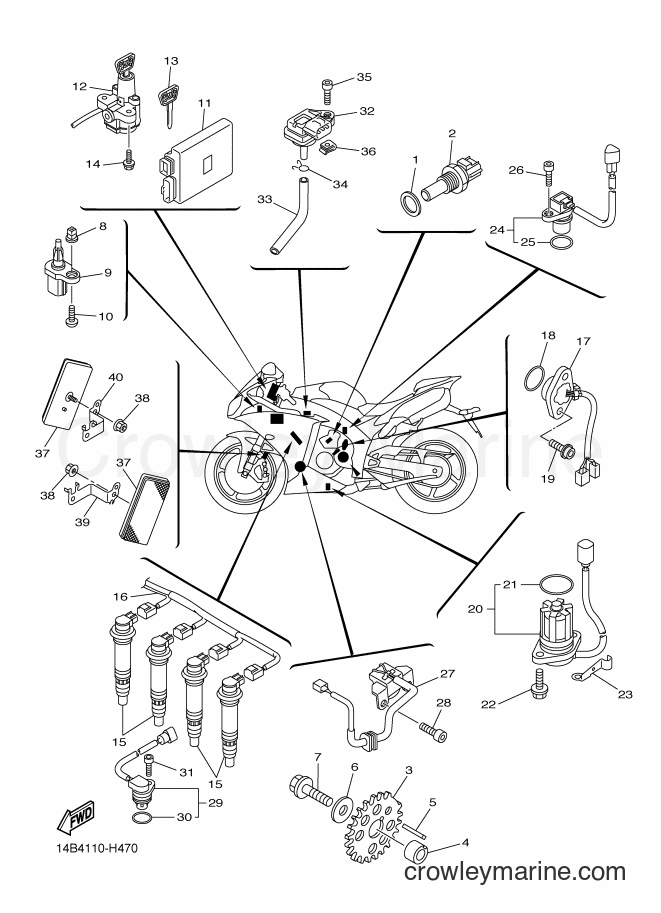 2011 Sport Bike YZF-R1 - YZF-R1 (1KB2) [010] - ELECTRICAL 1