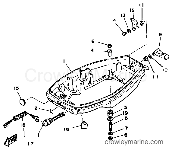 Yamaha Motors 25SJ - BOTTOM COWLING
