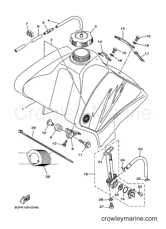Yamaha Motors TT250R (4PXB) [010] - FUEL TANK