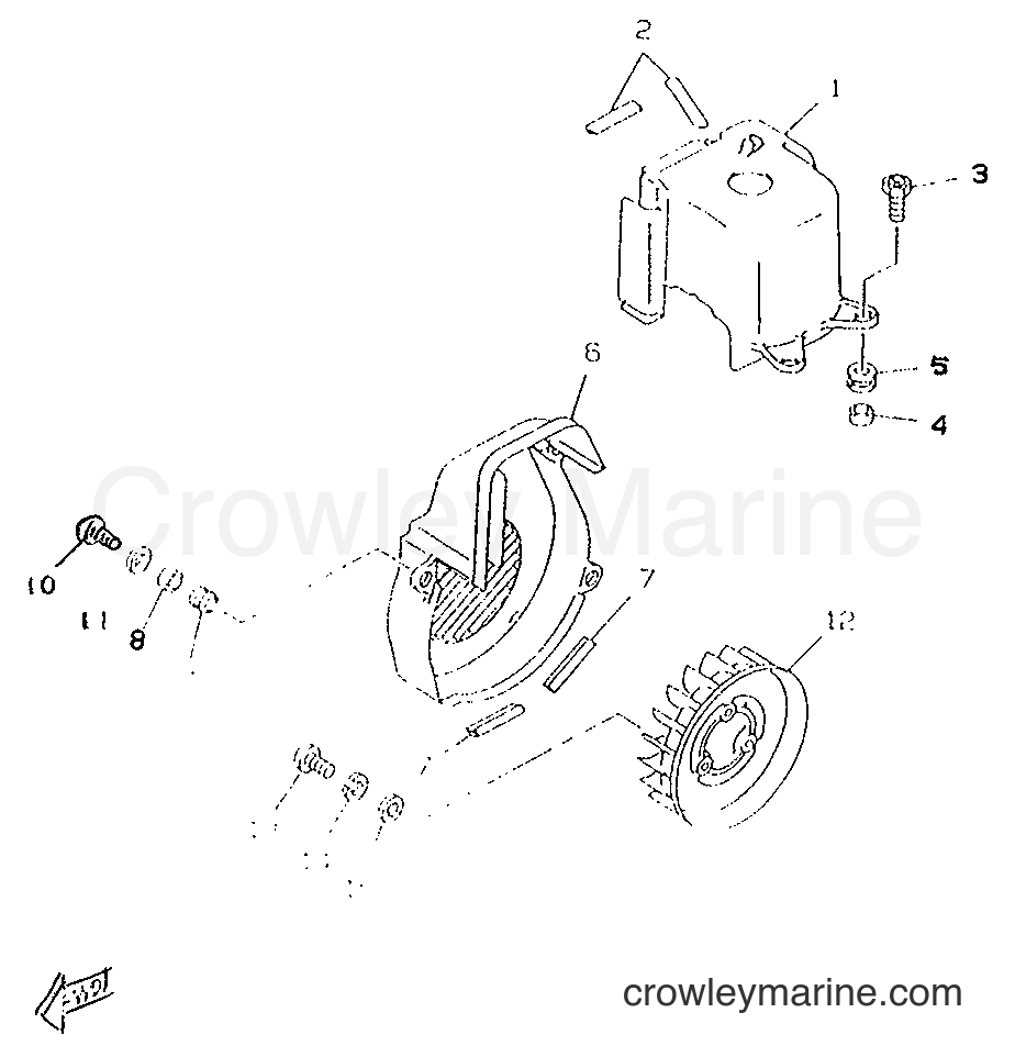 1996 Scooter CW50RSP - CW50RSP (4WT1) [999] - AIR SHROUD & FAN