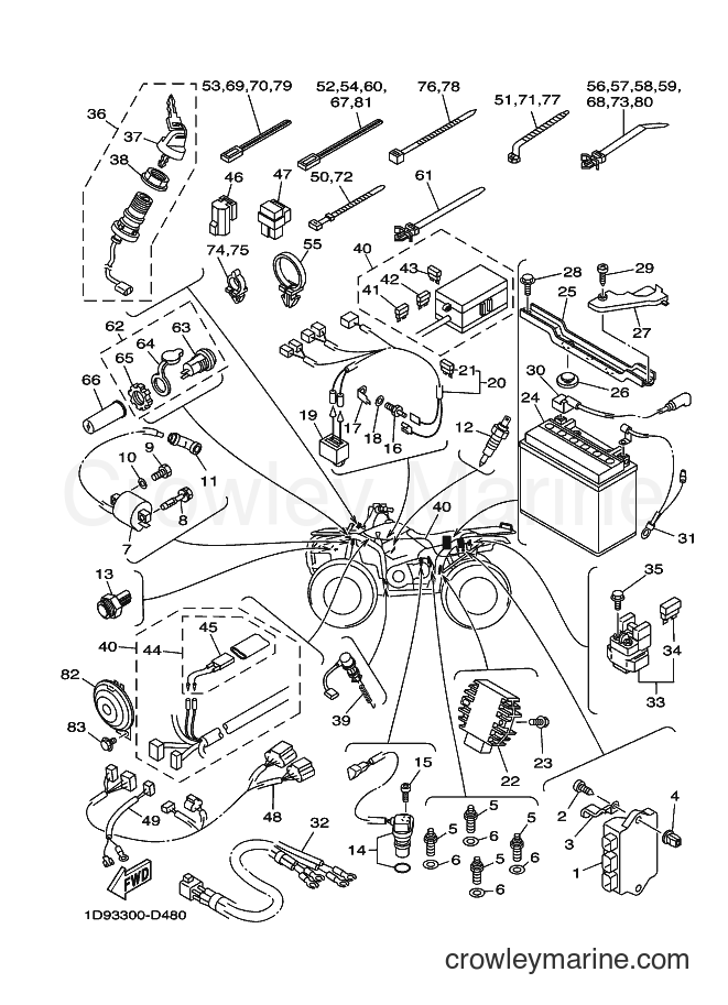 Yamaha Motors YFM450FWAN (1D97) [010] - ELECTRICAL 1