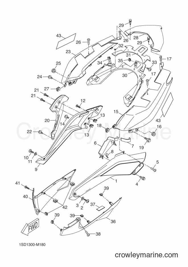 2016 Scooter YP400R - YP400R (1SDB) [020] - SIDE COVER