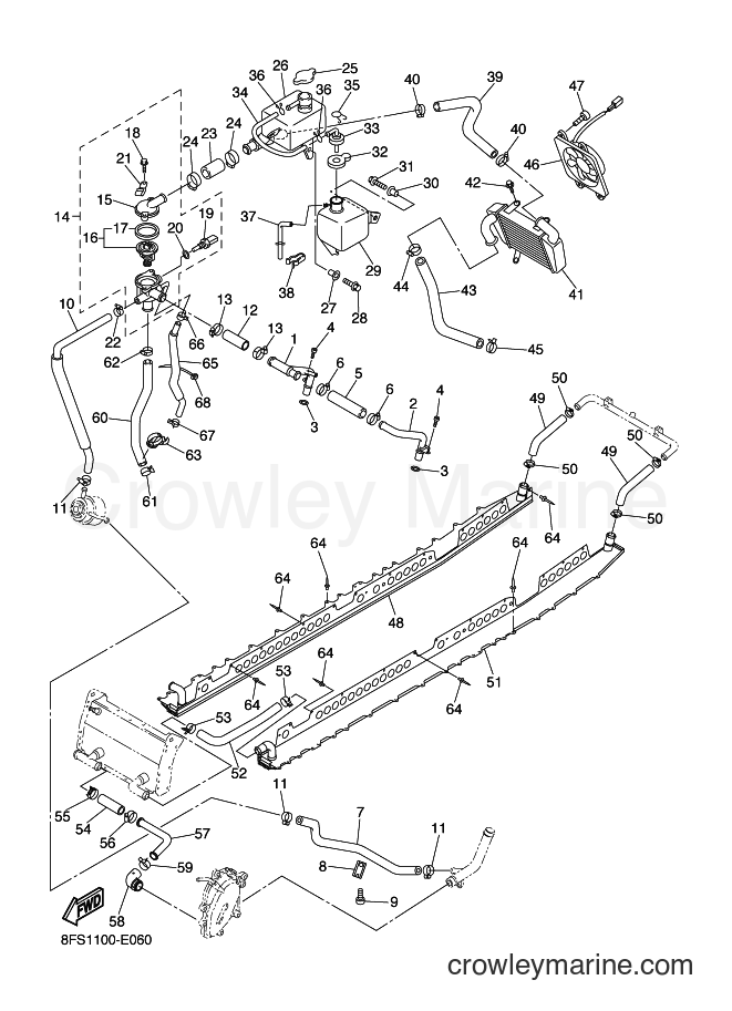 2007 Snowmobile RX10M - RX10M (8FS3) [020] - RADIATOR & HOSE