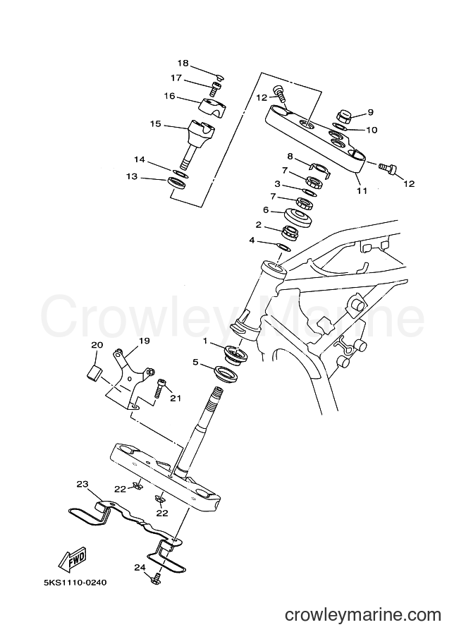 Yamaha Motors XVS1100A (5KS4) [010] - STEERING