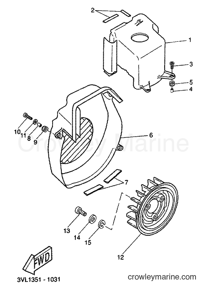 2000 Scooter CW50 - CW50 (5MS1) [010] - AIR SHROUD & FAN