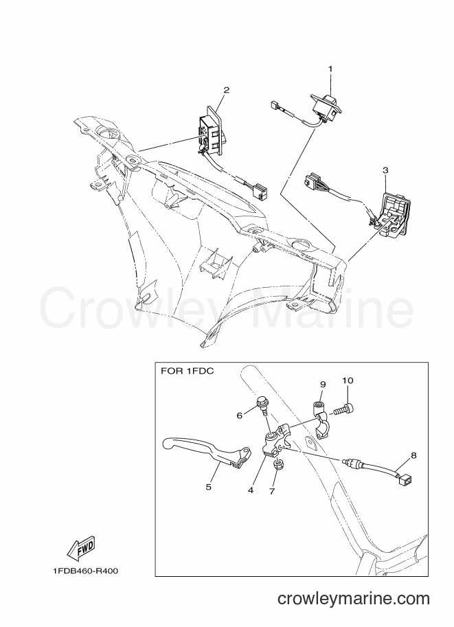 Yamaha Motors T115FLSEC (1FDB) [010] - HANDLE SWITCH & LEVER