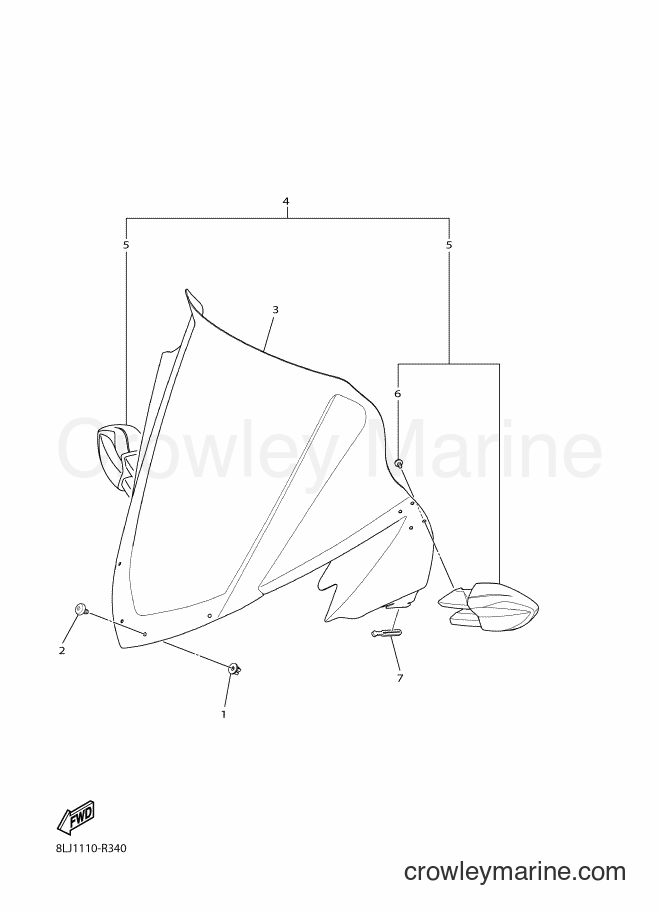 Yamaha Motors SRV10SC (8LJ1) [010] - WINDSHIELD