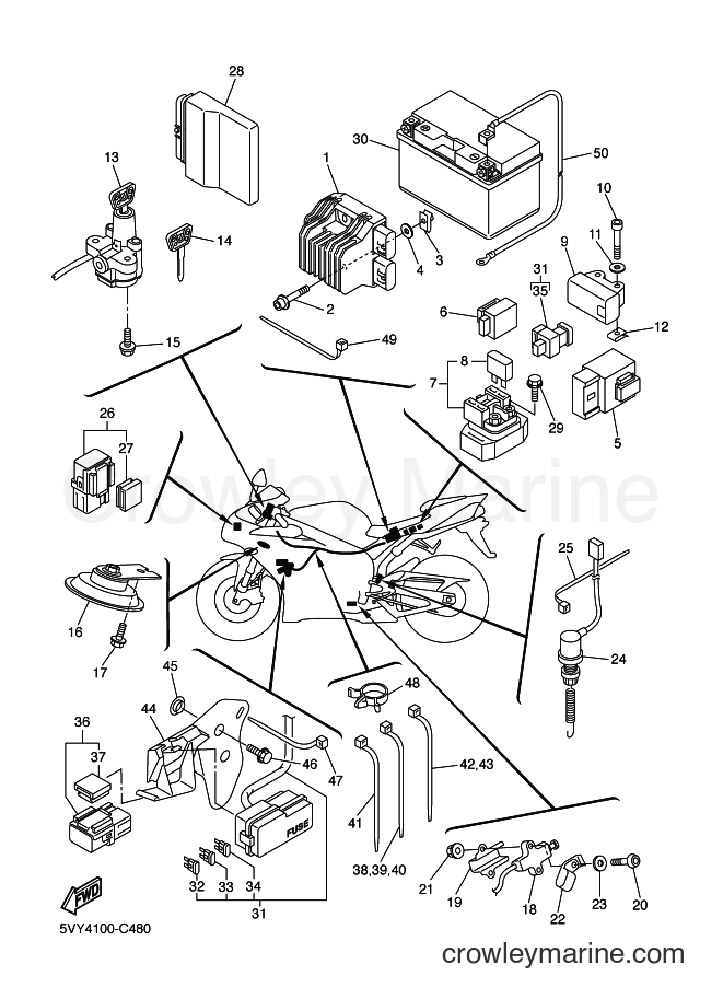 2004 Sport Bike YZF-R1 - YZF-R1 (5VY6) [010] - ELECTRICAL 2
