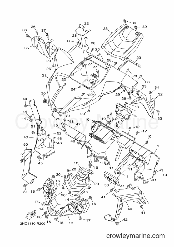 Yamaha Motors YXZ1000E (2HCB) [010] - FRONT FENDER
