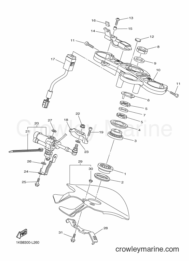 2014 Sport Bike YZF-R1 - YZF-R1 (2SG2) [010] - STEERING