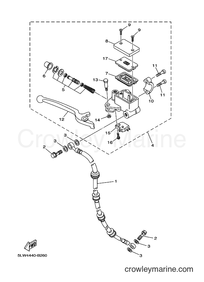 Yamaha Motors AT115 (5MX3) [010] - FRONT MASTER CYLINDER