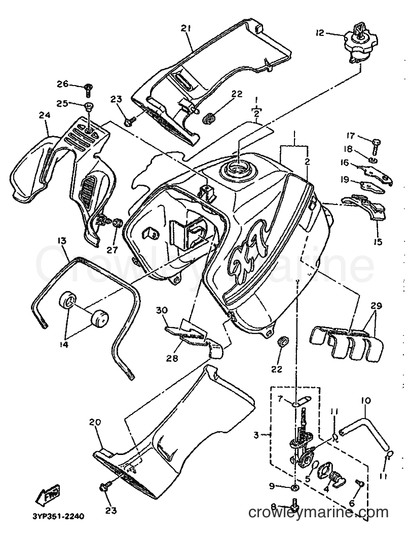 Yamaha Motors XT600 (4AE2) [999] - FUEL TANK