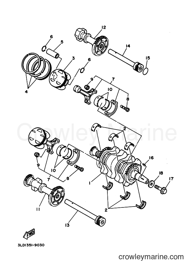 1991 Street Bike TDM850 - TDM850 (3VD2) [999] - CRANKSHAFT & PISTON