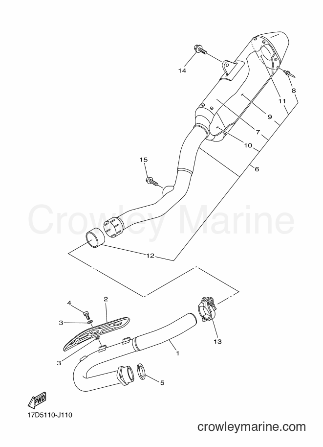 2011 Dirt Bike YZ250F - YZ250F (17DE) [010] - EXHAUST