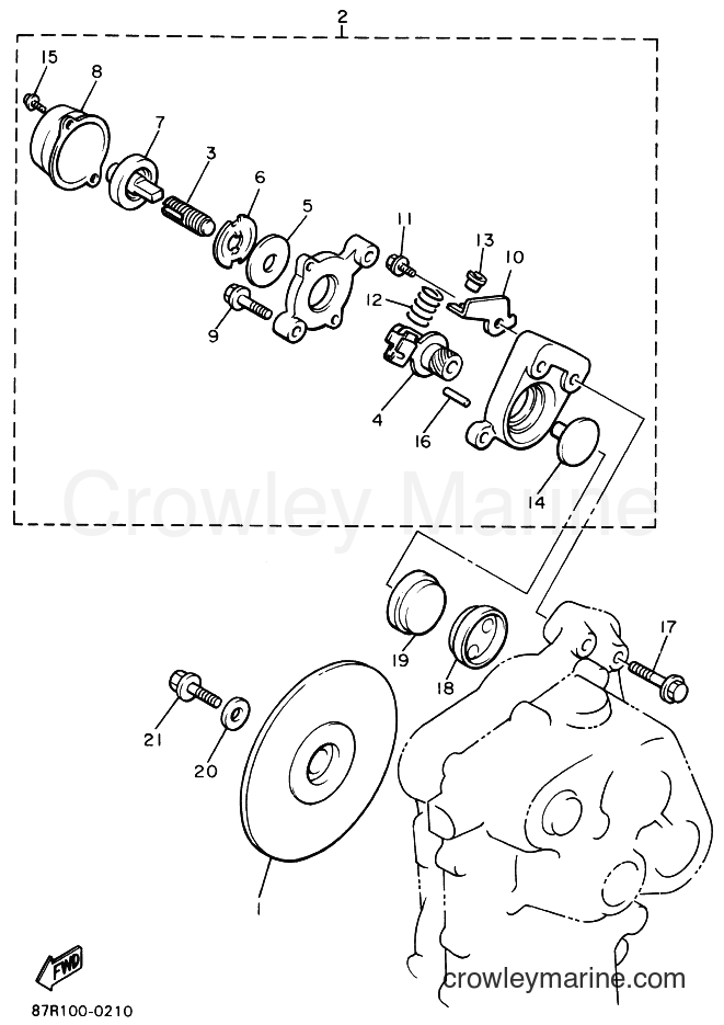 1992 Snowmobile VK540ED - VK540ED (89N1) [020] - BRAKE