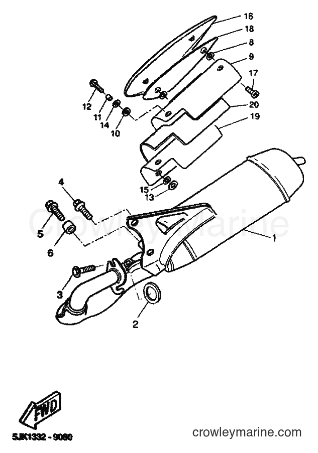 1999 Scooter CW50RS - CW50RS (5JK1) [010] - EXHAUST