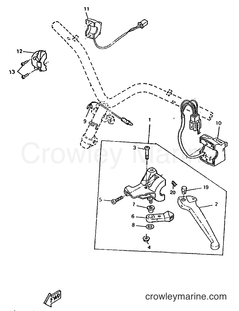 1996 Scooter CW50RSP - CW50RSP (4UR3) [999] - HANDLE SWITCH & LEVER