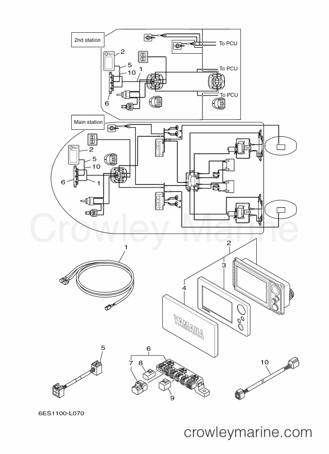 Yamaha Motors JOYSTICK (TWIN-2F) (6ES1) [040] - MULTI DISPLAY (TWIN)