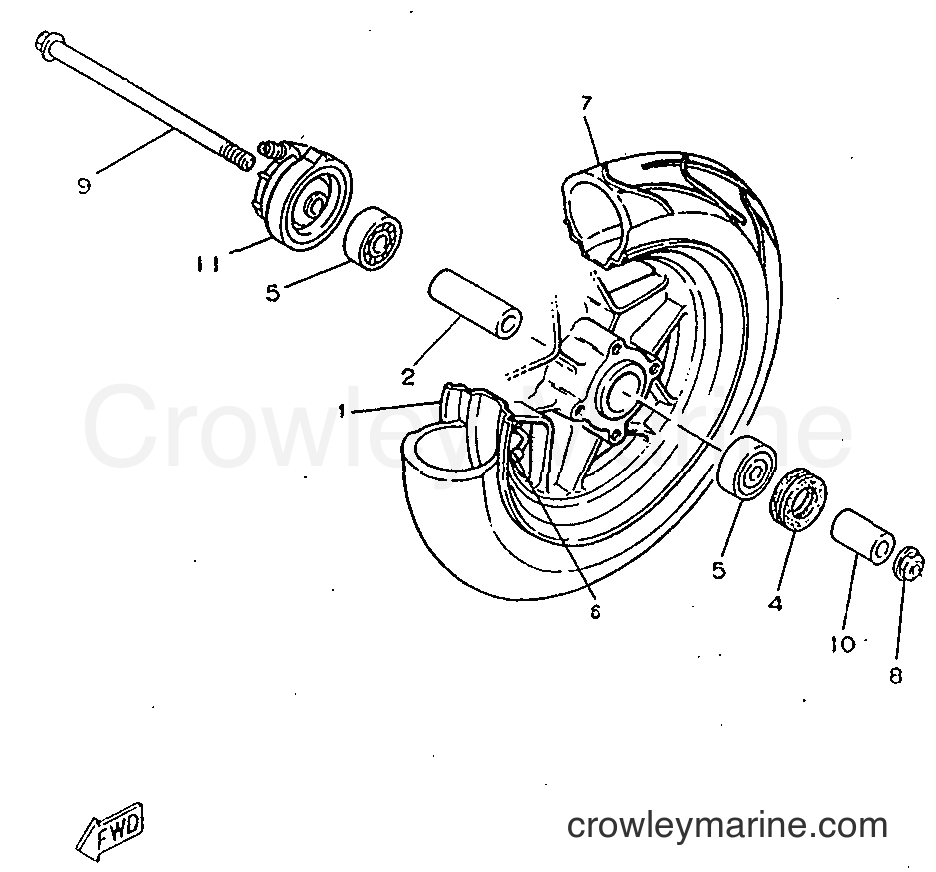 1998 Scooter CW50RS - CW50RS (4TDJ) [999] - FRONT WHEEL